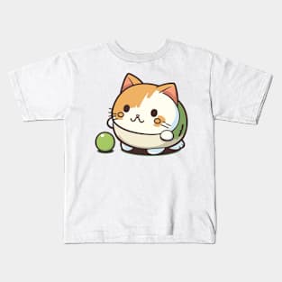 Cute kitten with ball Kids T-Shirt